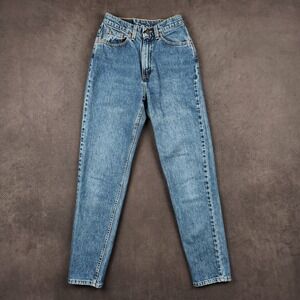 Vintage Levis 521 Tapered Fit Jeans Womens 8 MED Blue High Rise Made‎ in USA 90s